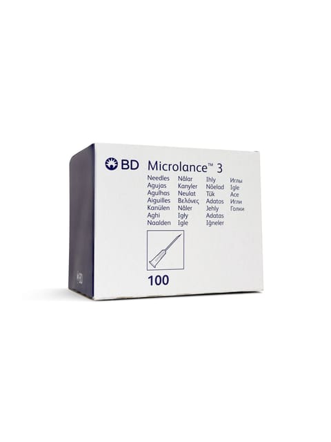 (x100) 25g BD Microlance Orange - 5/8 (16mm)
