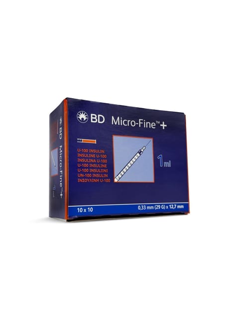 (x100) 1ml BD Micro-Fine Plus U100 29g 12.7mm