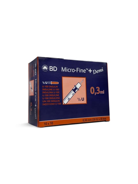 (x100) 0.3ml BD Micro-Fine Plus U100 30g 8mm